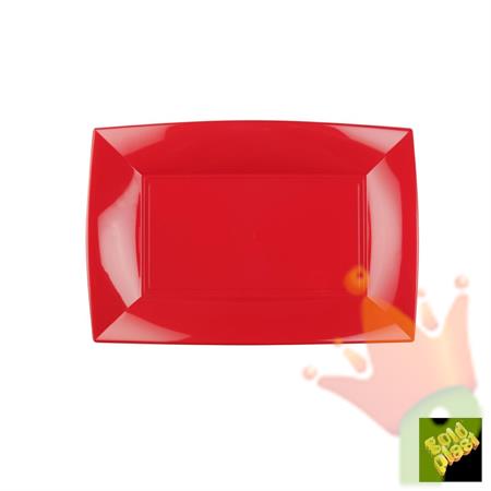 PIATTO RETTANGOLARE NICE 28X19CM ROSSO CHINA 8PZ