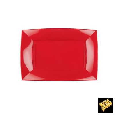 PIATTO RETTANGOLARE NICE 28X19CM ROSSO CHINA 8PZ