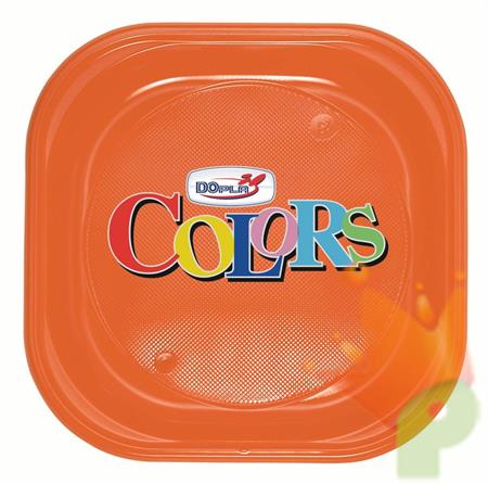 PIATTI QUADRATI 20X20CM ARANCIO 30PZ