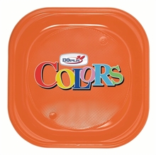 PIATTI QUADRATI 20X20CM ARANCIO 30PZ