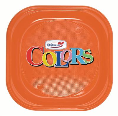 PIATTI QUADRATI 20X20CM ARANCIO 30PZ