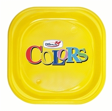 PIATTI QUADRATI 20X20CM GIALLO 30PZ