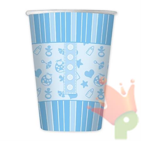 BICCHIERI 200CC BABY BOY 8PZ