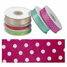 NASTRO RASO POIS FUCSIA MM13X25MT