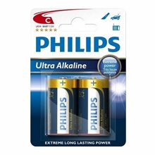 BATTERIE MEZZA TORCIA ULTRA ALKALINE PHILIPS 2PZ