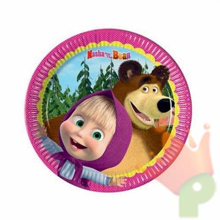 PIATTO 20CM MASHA E ORSO 8PZ