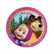 PIATTO 20CM MASHA E ORSO 8PZ
