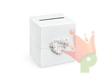 SCATOLA PORTABUSTE 24X24X24 BIANCO PERLA